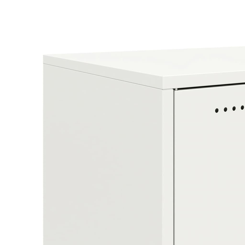 Mobile TV Bianco 68x39x43,5 cm in Acciaio - homemem39