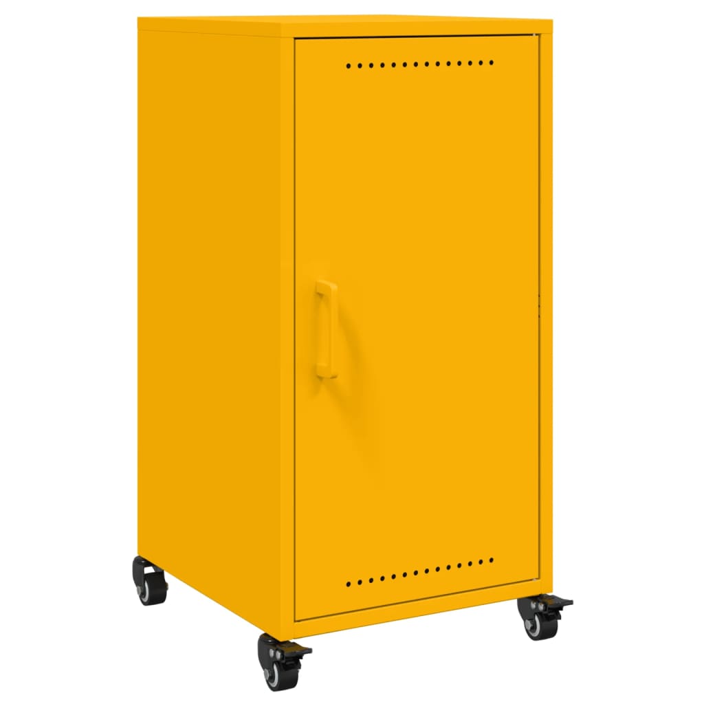 Credenza Giallo Antracite 36x39x72 cm Acciaio Laminato a Freddo - homemem39