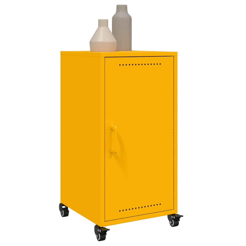 Credenza Giallo Antracite 36x39x72 cm Acciaio Laminato a Freddo - homemem39