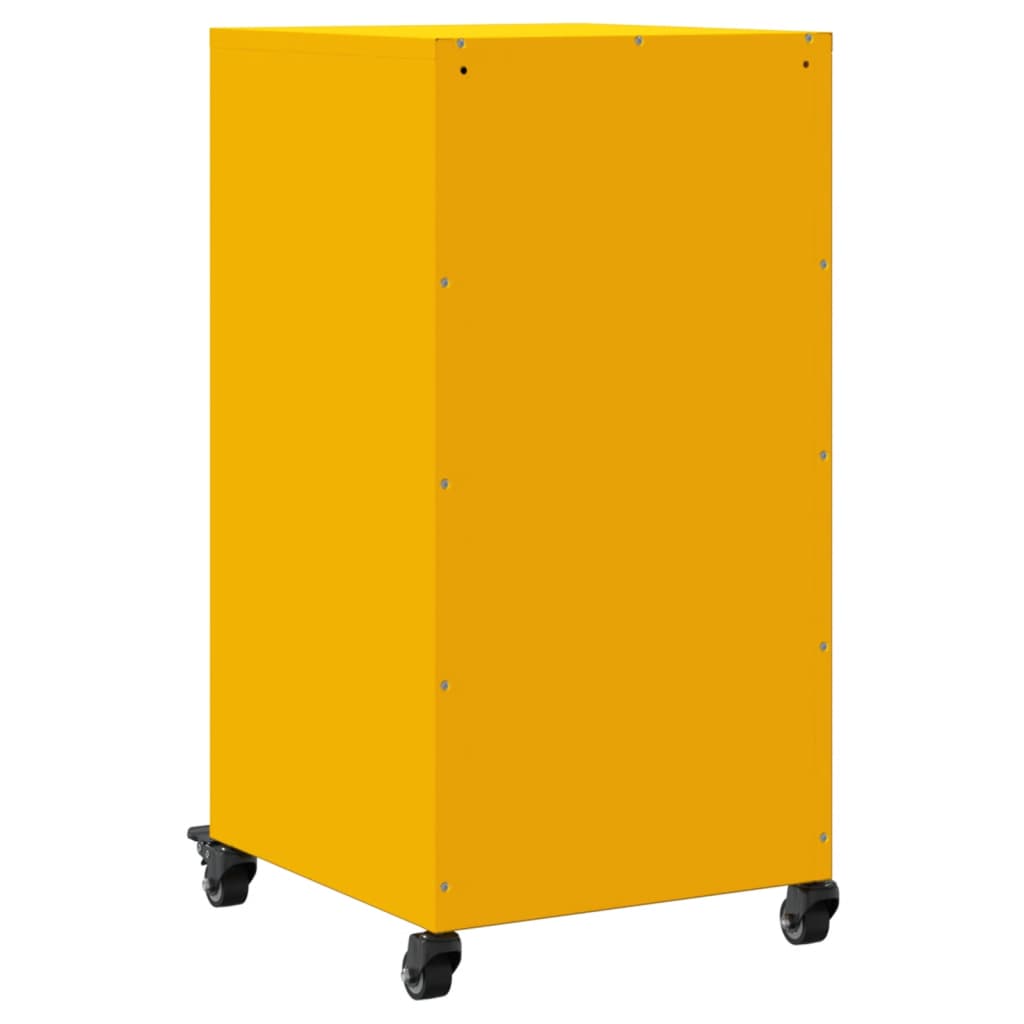 Credenza Giallo Antracite 36x39x72 cm Acciaio Laminato a Freddo - homemem39