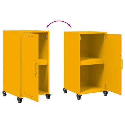 Credenza Giallo Antracite 36x39x72 cm Acciaio Laminato a Freddo - homemem39
