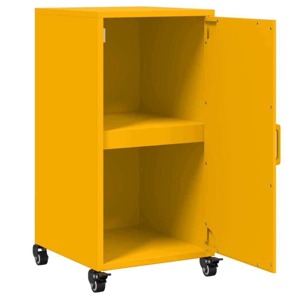 Credenza Giallo Antracite 36x39x72 cm Acciaio Laminato a Freddo - homemem39