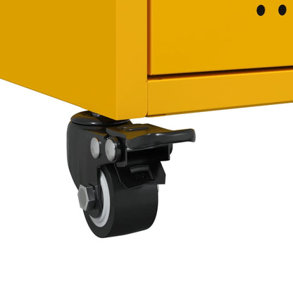 Credenza Giallo Antracite 36x39x72 cm Acciaio Laminato a Freddo - homemem39