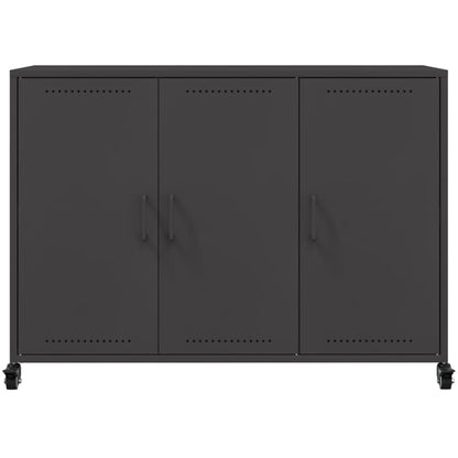 Credenza Nera 100,5x39x72 cm in Acciaio | homemem39