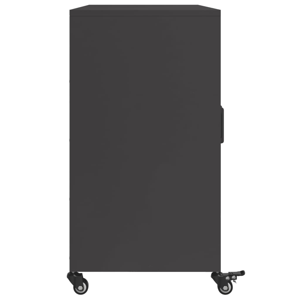 Credenza Nera 100,5x39x72 cm in Acciaio | homemem39