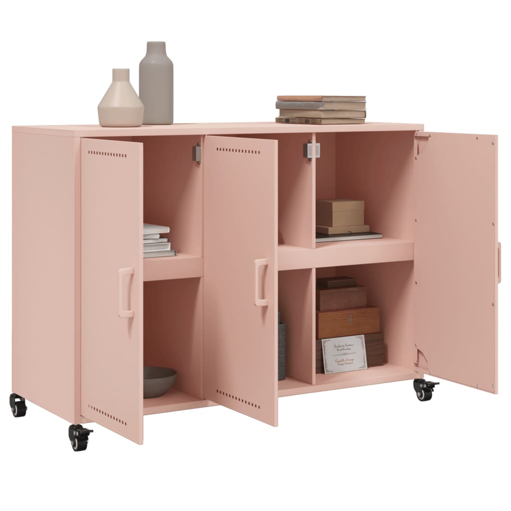 Credenza Rosa 100,5x39x72 cm in Acciaio - homemem39