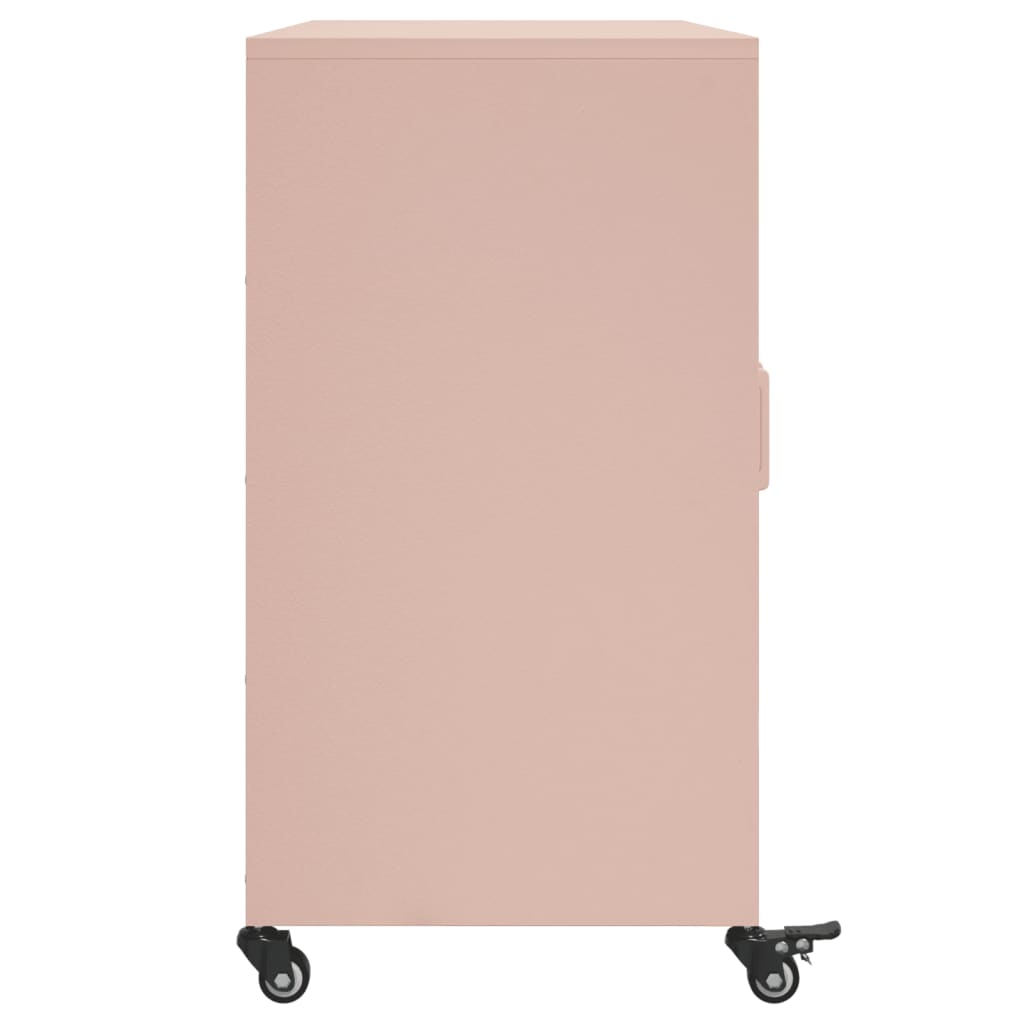 Credenza Rosa 100,5x39x72 cm in Acciaio - homemem39