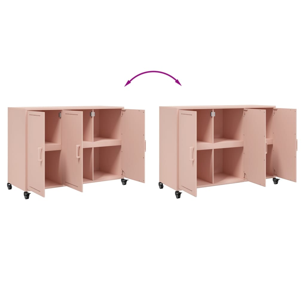 Credenza Rosa 100,5x39x72 cm in Acciaio - homemem39