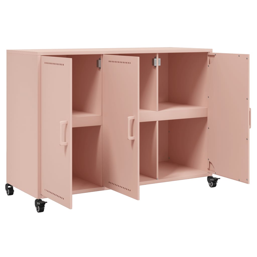 Credenza Rosa 100,5x39x72 cm in Acciaio - homemem39