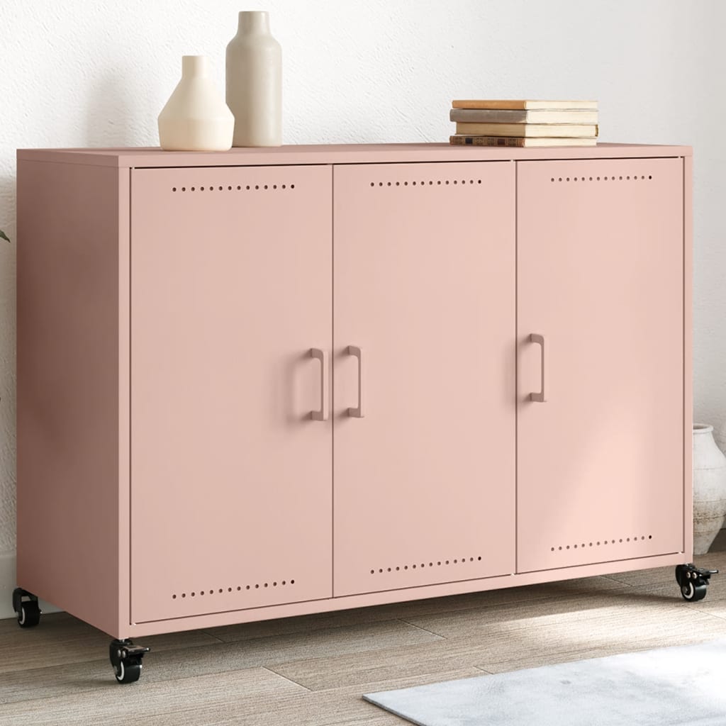 Credenza Rosa 100,5x39x72 cm in Acciaio - homemem39