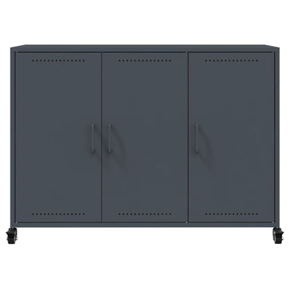 Credenza Antracite 100,5x39x72 cm in Acciaio - homemem39
