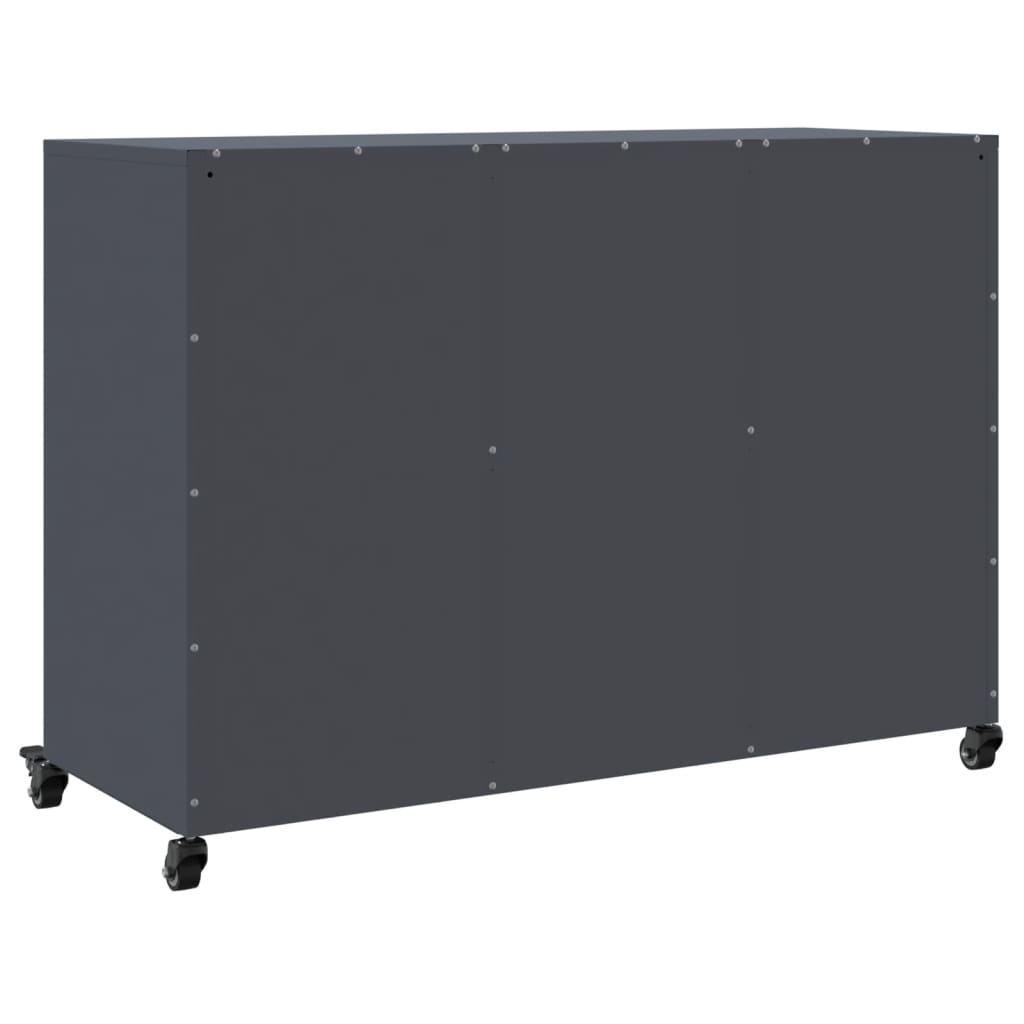 Credenza Antracite 100,5x39x72 cm in Acciaio - homemem39