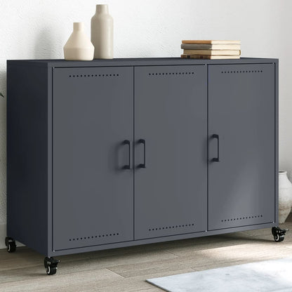 Credenza Antracite 100,5x39x72 cm in Acciaio - homemem39