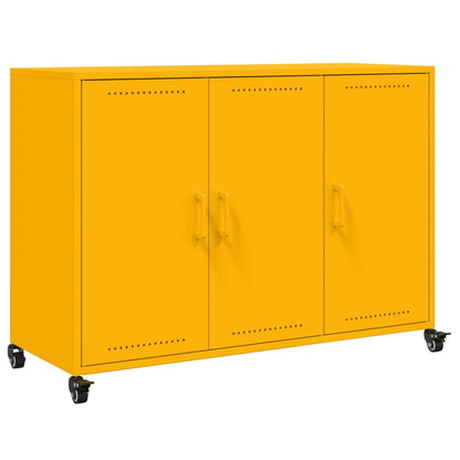 Credenza Giallo Senape 100,5x39x72 cm in Acciaio - homemem39