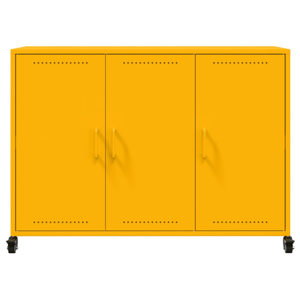 Credenza Giallo Senape 100,5x39x72 cm in Acciaio - homemem39