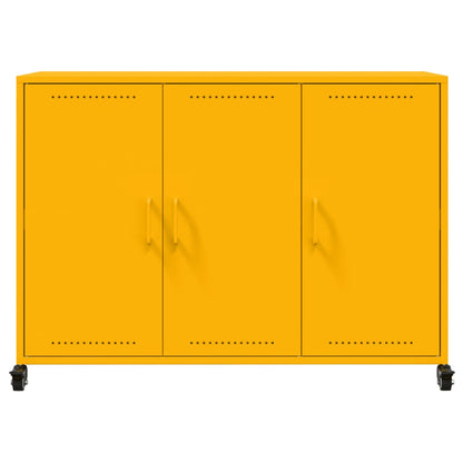 Credenza Giallo Senape 100,5x39x72 cm in Acciaio - homemem39