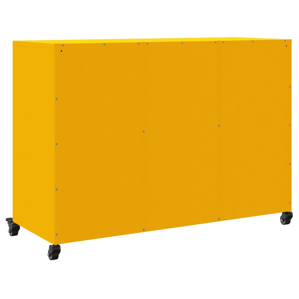 Credenza Giallo Senape 100,5x39x72 cm in Acciaio - homemem39
