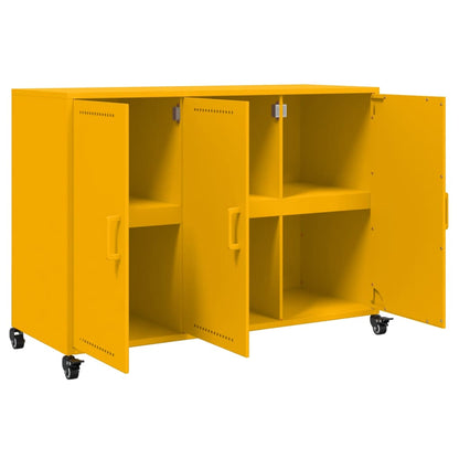 Credenza Giallo Senape 100,5x39x72 cm in Acciaio - homemem39