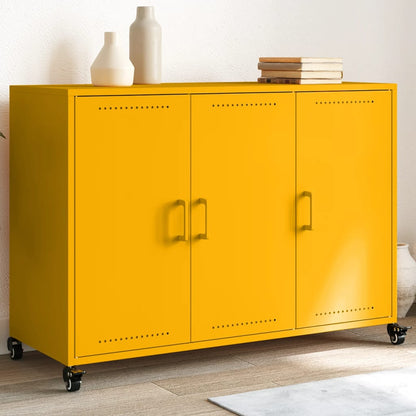 Credenza Giallo Senape 100,5x39x72 cm in Acciaio - homemem39