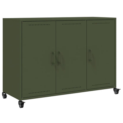 Credenza Verde Oliva 100,5x39x72 cm in Acciaio