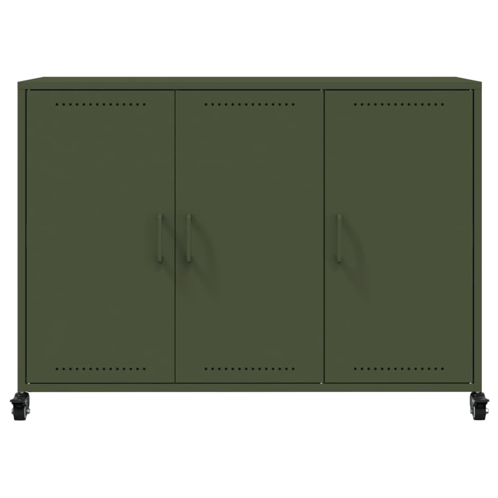Credenza Verde Oliva 100,5x39x72 cm in Acciaio