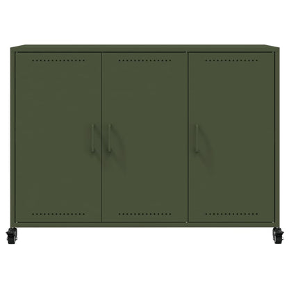 Credenza Verde Oliva 100,5x39x72 cm in Acciaio