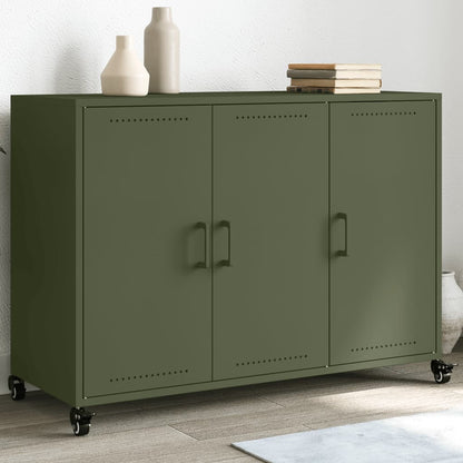 Credenza Verde Oliva 100,5x39x72 cm in Acciaio