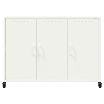 Credenza Bianca 100,5x39x72 cm in Acciaio - homemem39
