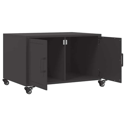 Tavolino da Salotto Nero 100,5x39x72 cm in Acciaio | homemem39