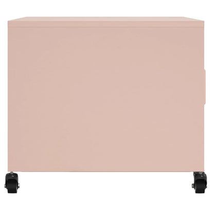 Tavolino da Salotto Rosa 100,5x39x72 cm in Acciaio