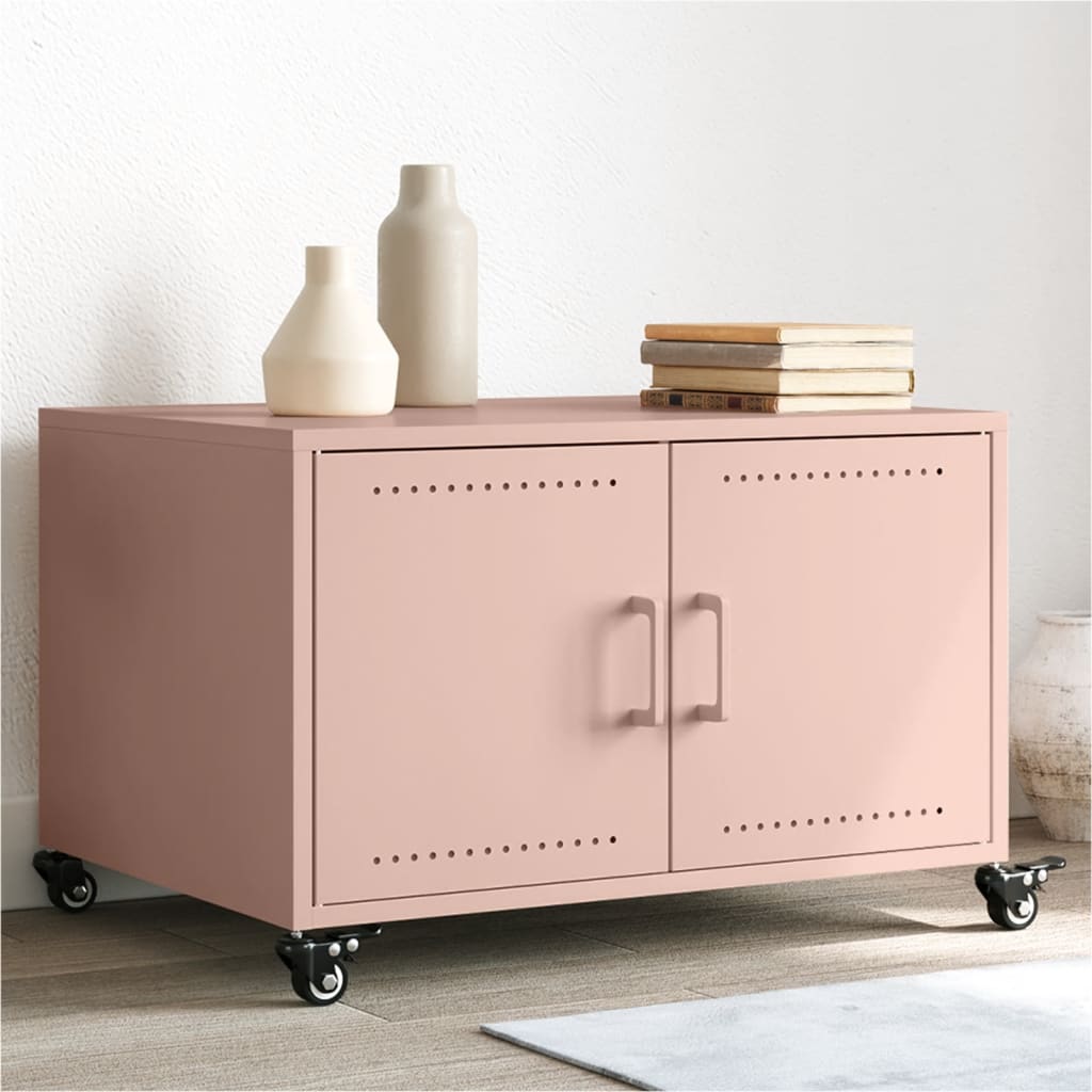Tavolino da Salotto Rosa 100,5x39x72 cm in Acciaio | homemem39