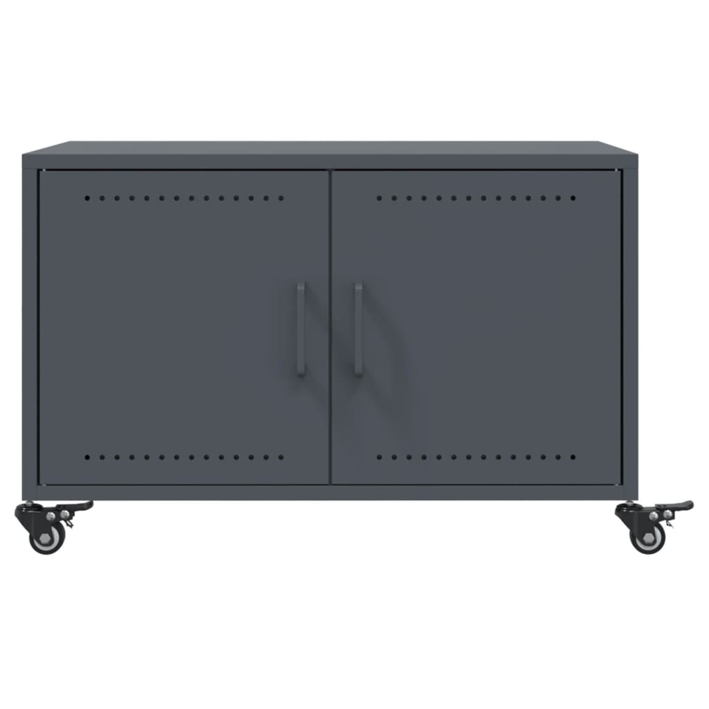 Tavolino da Salotto Antracite 68x50x43,5 cm in Acciaio | homemem39