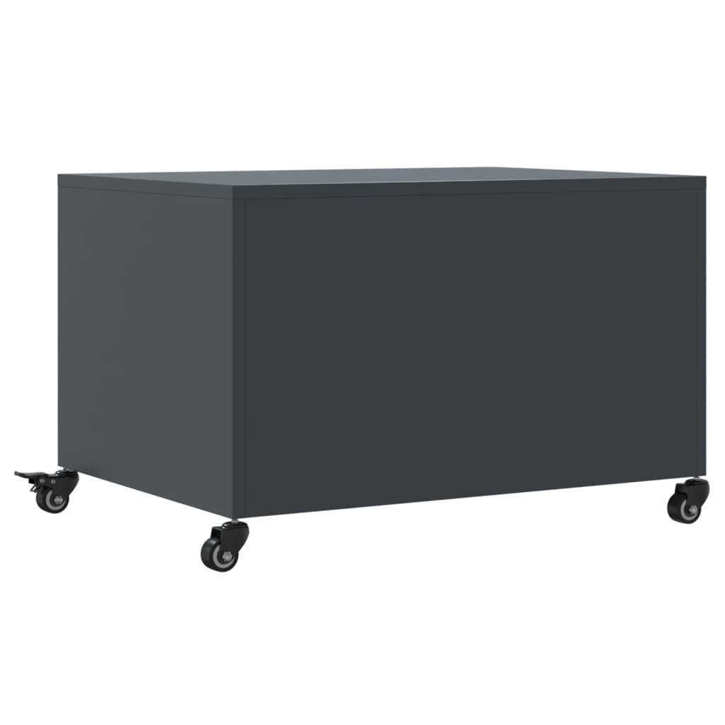Tavolino da Salotto Antracite 68x50x43,5 cm in Acciaio | homemem39