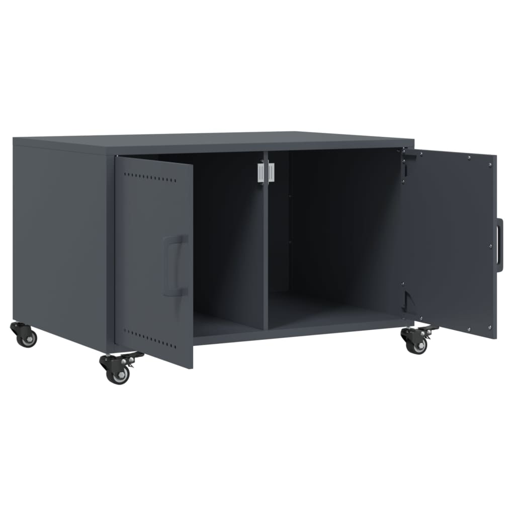 Tavolino da Salotto Antracite 68x50x43,5 cm in Acciaio | homemem39