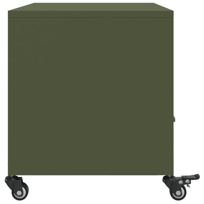 Mobile TV Verde Oliva 68x39x43,5 cm in Acciaio - homemem39