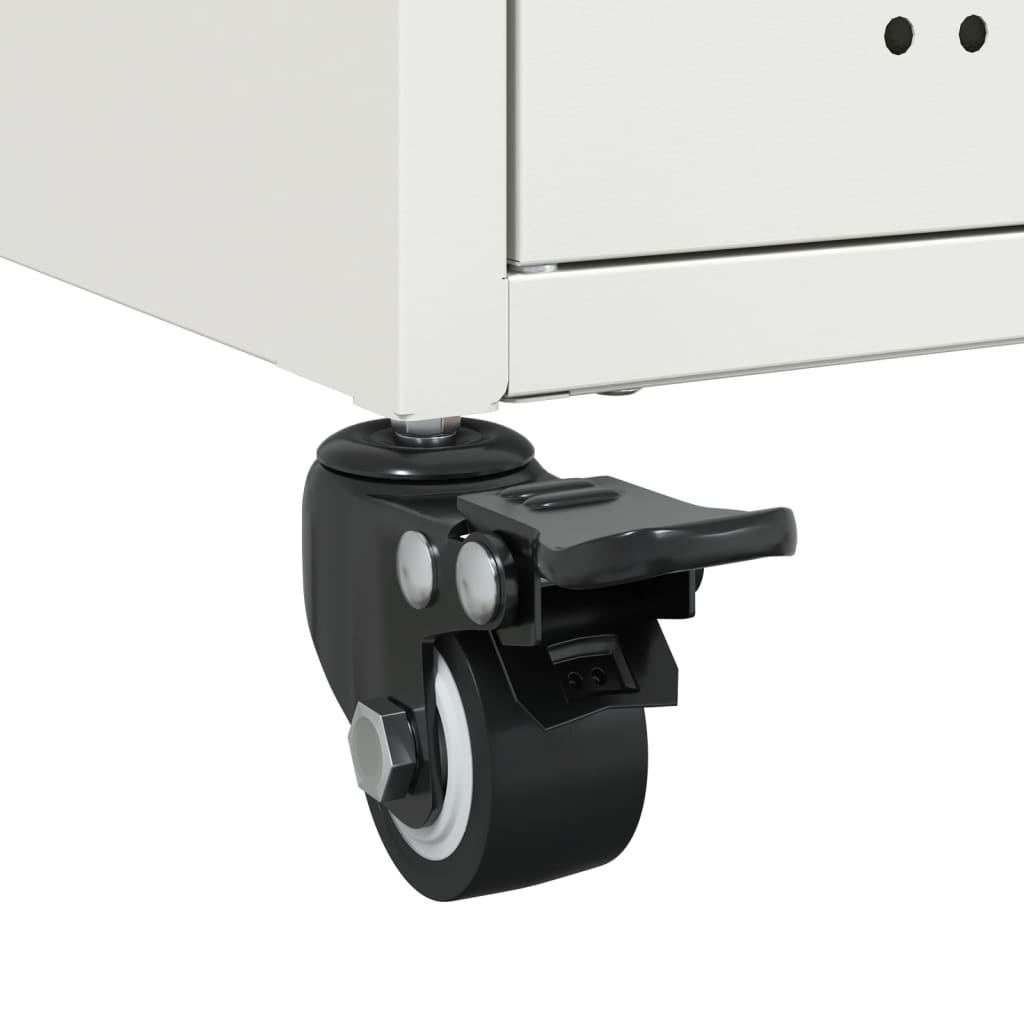 Mobile TV Bianco 68x39x43,5 cm in Acciaio - homemem39