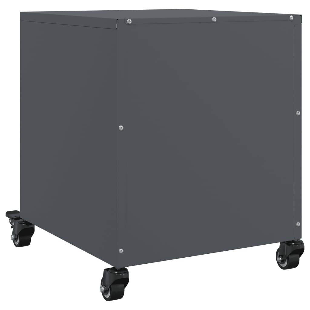 Comodino Antracite 36x39x43,5 cm in Acciaio - homemem39