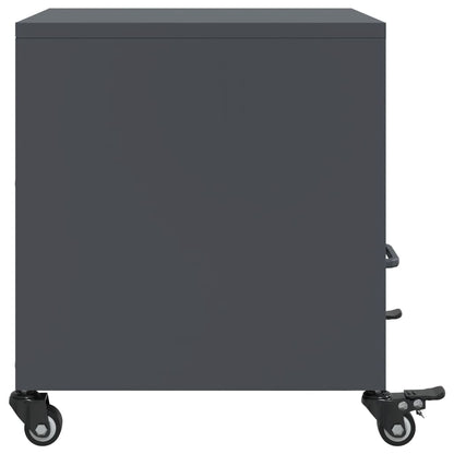 Comodini 2 pz Antracite 36x39x43,5 cm in Acciaio - homemem39