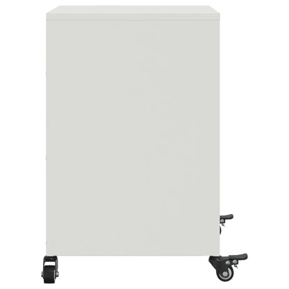 Comodini 2 pz Bianchi 36x39x59 cm in Acciaio - homemem39