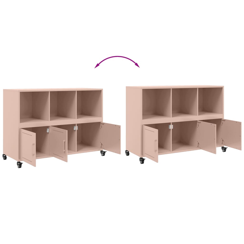 Credenza Rosa 100,5x39x72 cm in Acciaio - homemem39