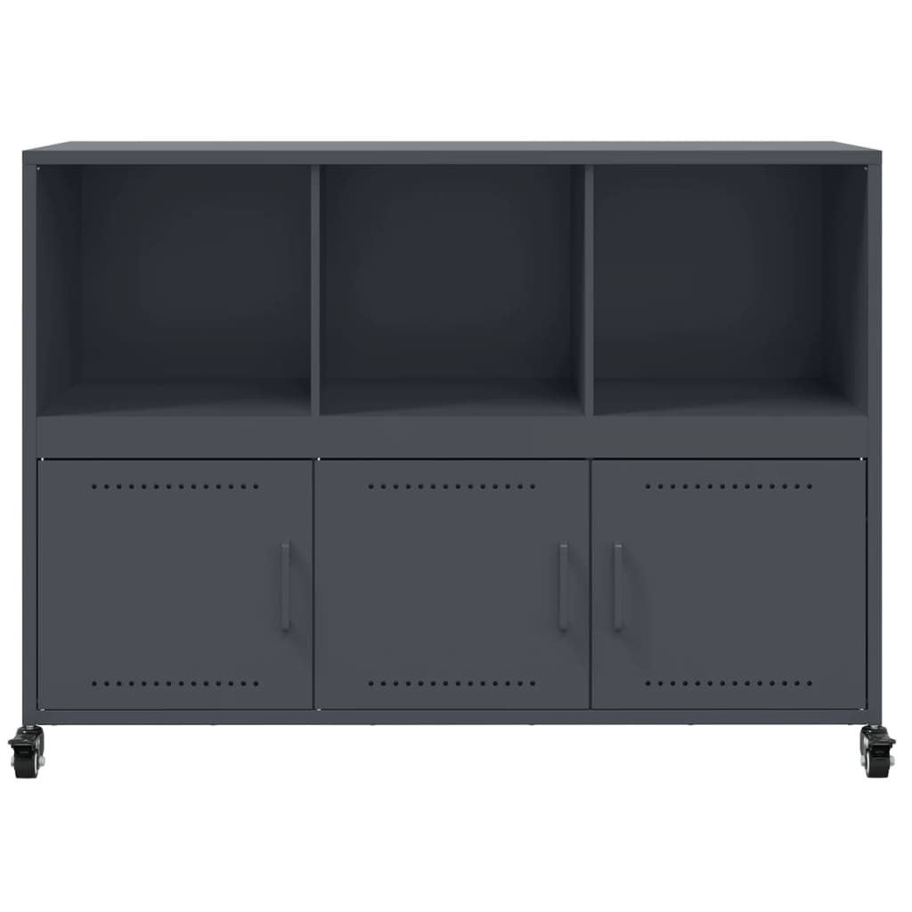 Credenza Antracite 100,5x39x72 cm in Acciaio - homemem39