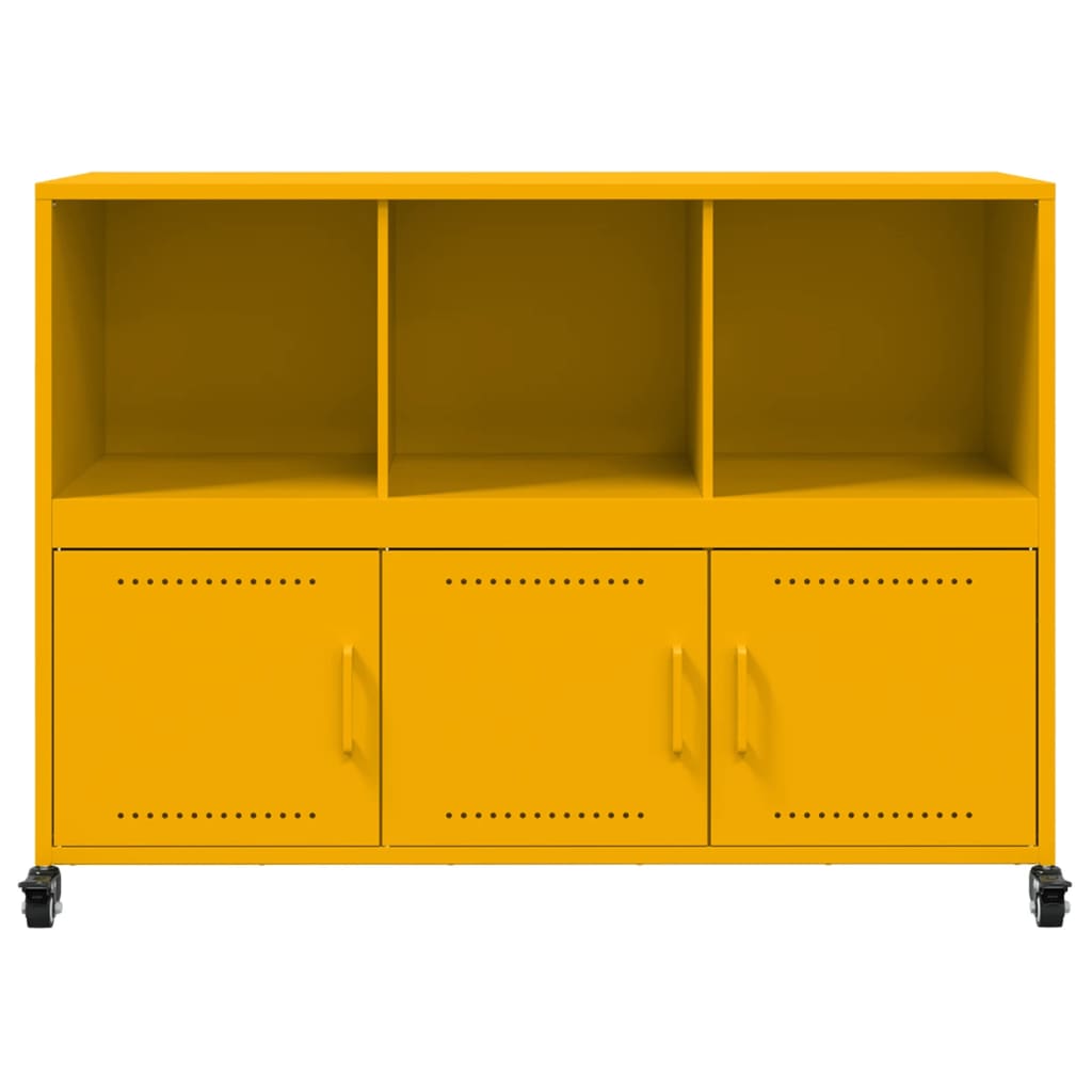Credenza Giallo Senape 100,5x39x72 cm in Acciaio - homemem39