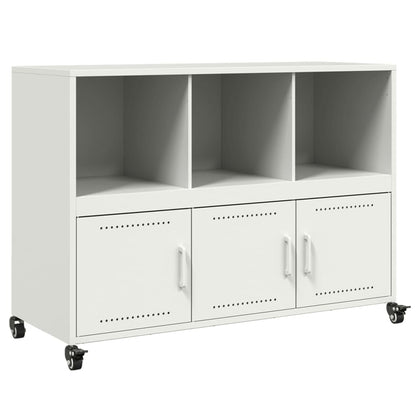 Credenza Bianca 100,5x39x72 cm in Acciaio - homemem39