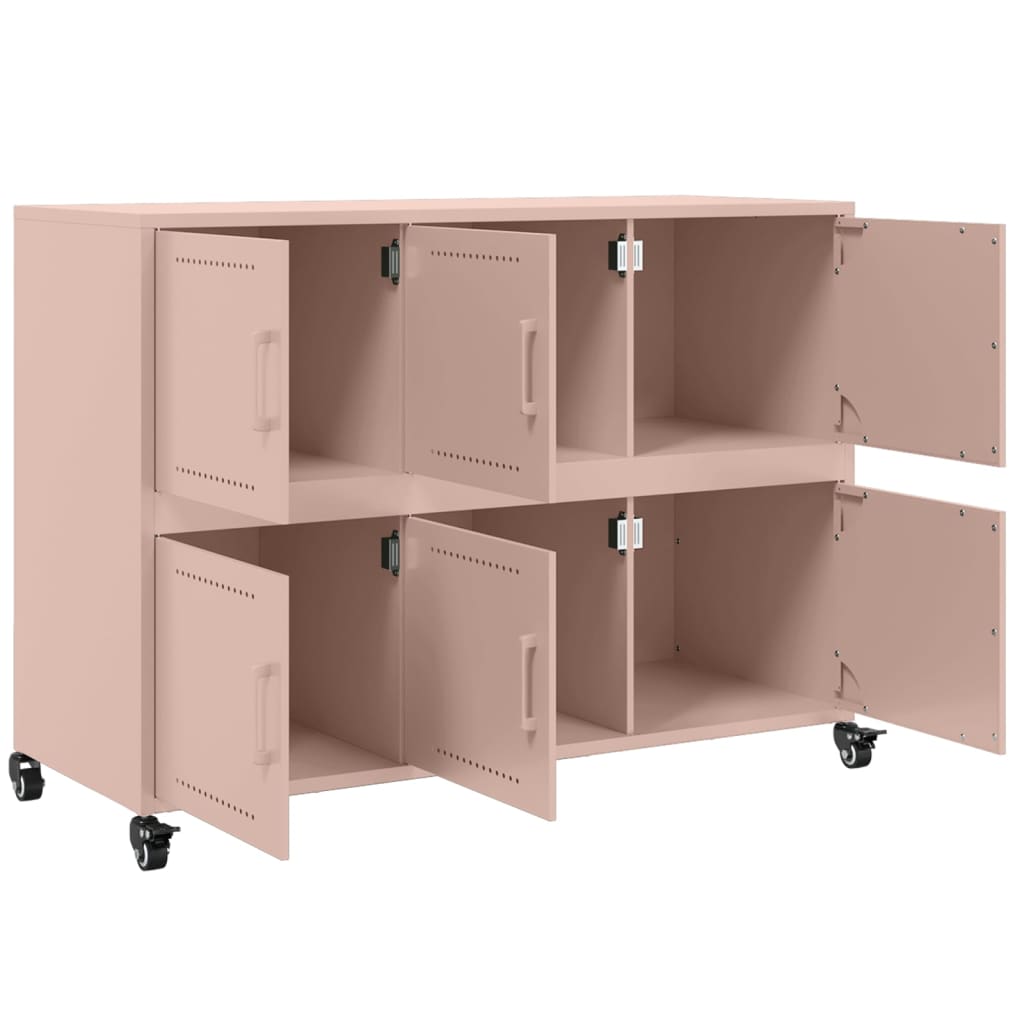 Credenza Rosa 100,5x39x72 cm in Acciaio Laminato a Freddo - homemem39