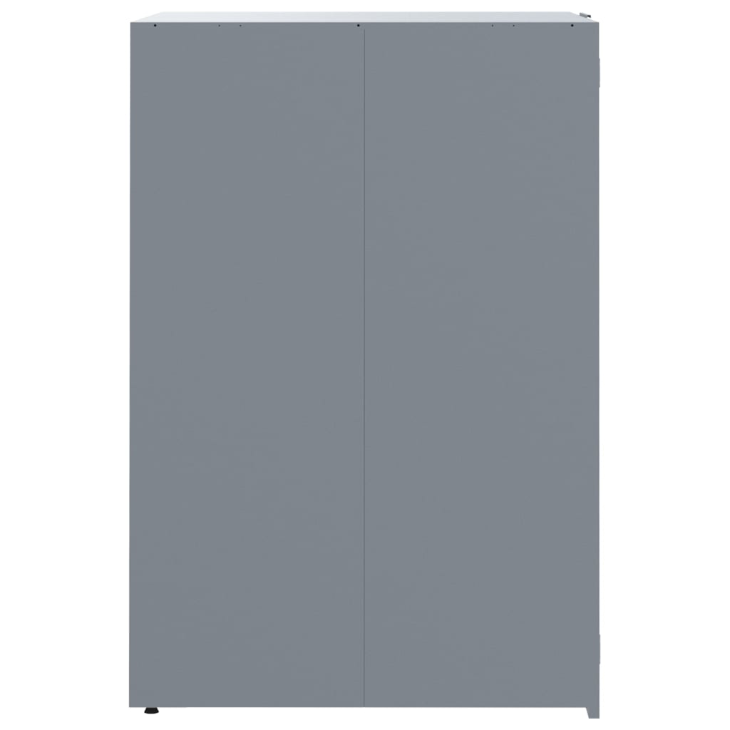 Copribidone con Ruote Bidone Singolo Grigio 69x79x117cm Acciaio - homemem39