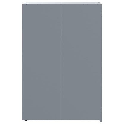 Copribidone con Ruote Bidone Singolo Grigio 69x79x117cm Acciaio - homemem39