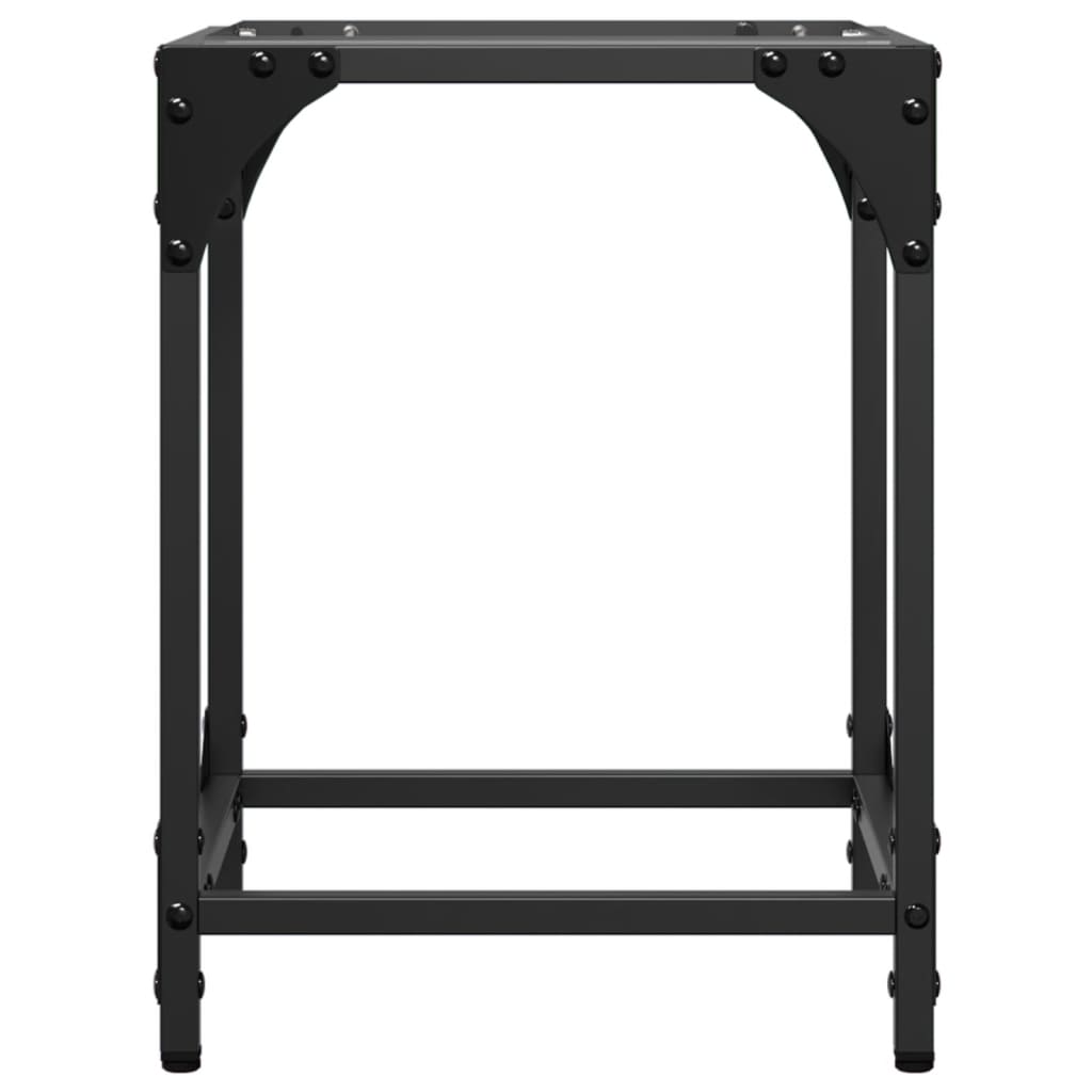 Tavolino Salotto con Piano Vetro Trasparente 30x30x40cm Acciaio | homemem39