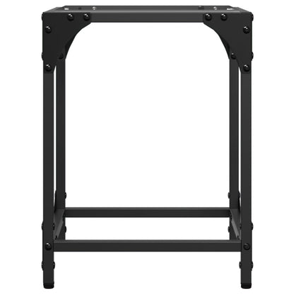 Tavolino Salotto con Piano Vetro Trasparente 30x30x40cm Acciaio | homemem39