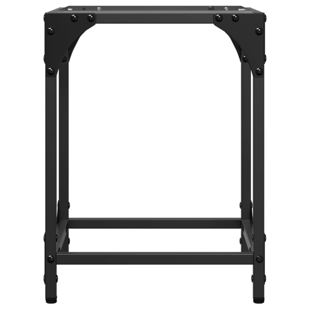 Tavolini con Piano in Vetro Trasparente 2 pz 30x30x40cm Acciaio | homemem39