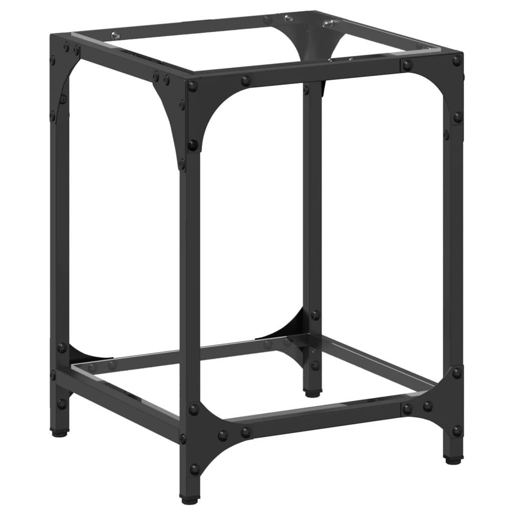 Tavolino Salotto con Piano Vetro Trasparente 30x30x40cm Acciaio | homemem39